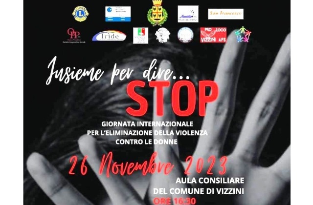 Vizzini celebra la Giornata mondiale contro la violenza sulle donne, domenica 26 novembre, alle 16.30, nell'Aula Consiliare del Comune